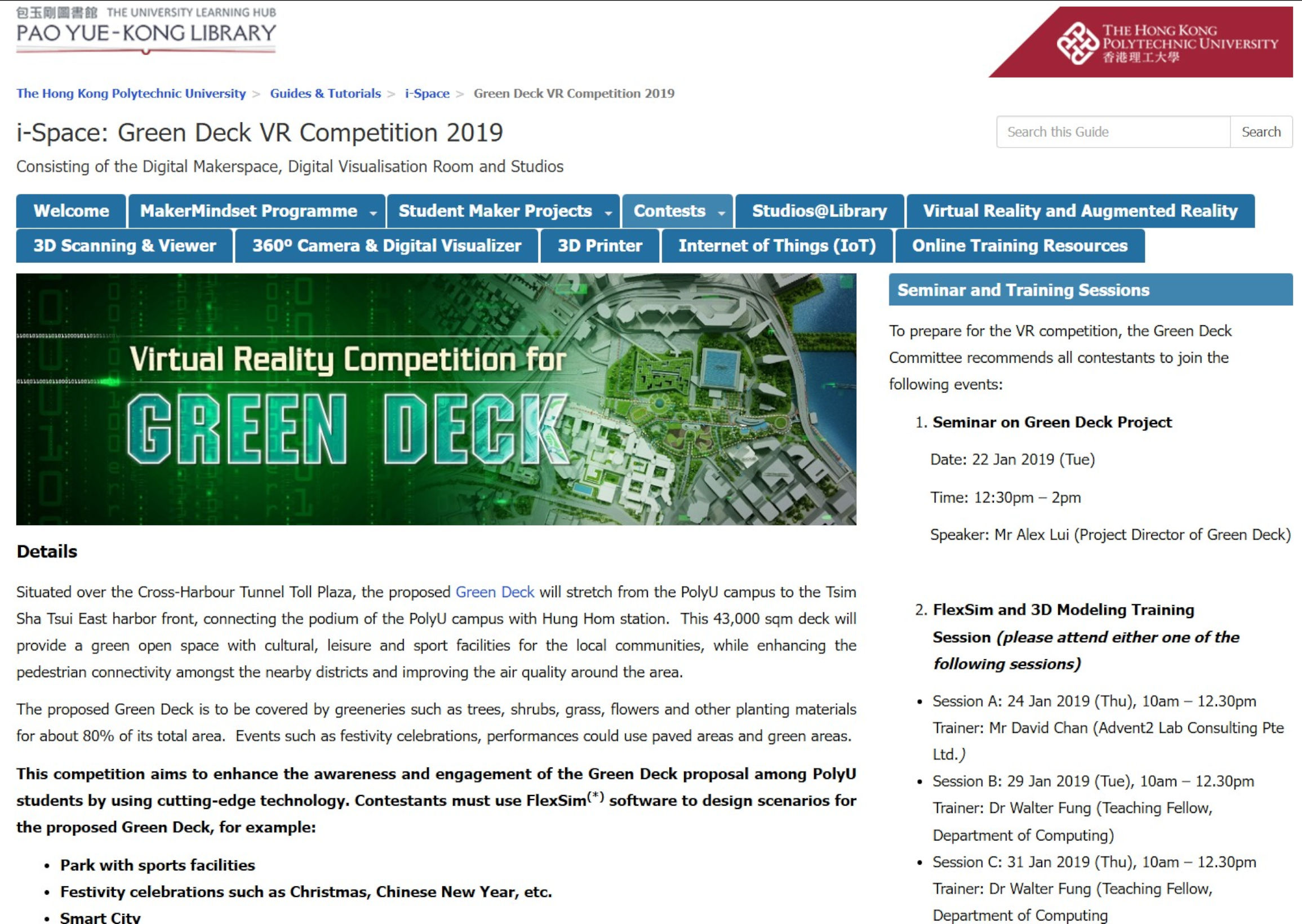 Virtual reality competition for Green Deck [2019]